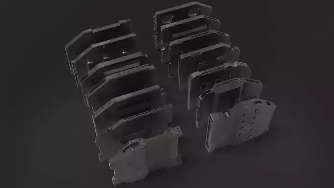 scifi doors minipack vol2 3D model
