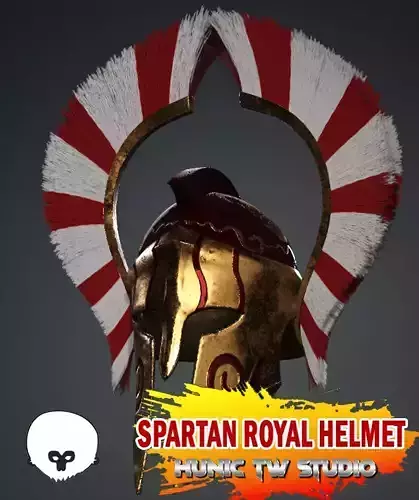 Spartan Royal Helmet v Red Gold
