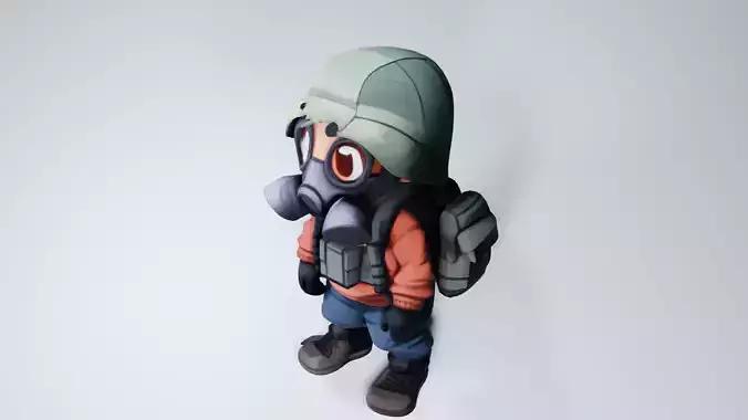 Post-Apocalyptic Gas Mask Survivor  - NPC Character Model