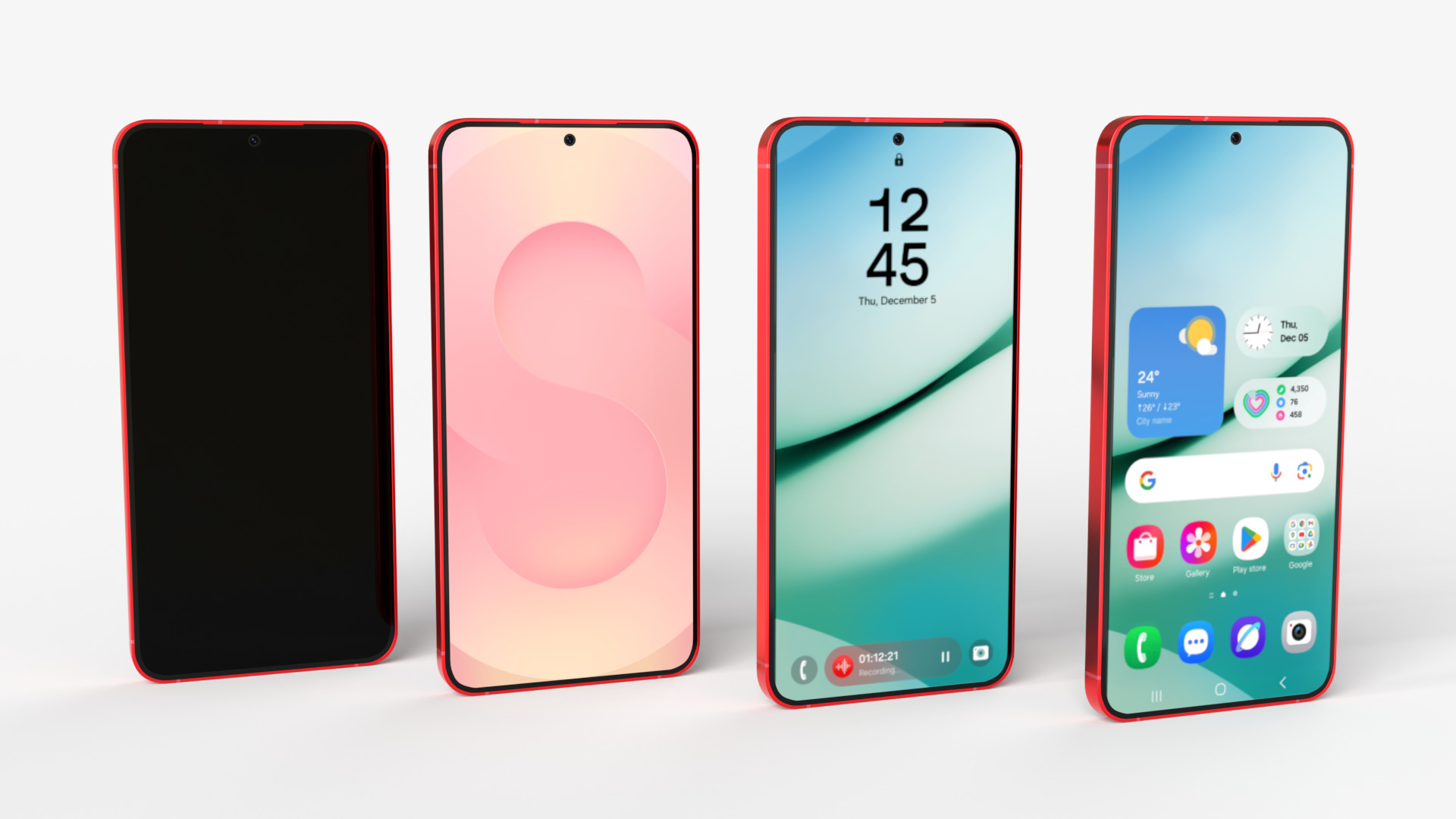 Coralred Samsung Galaxy S25 and S25 Plus 3D model_3