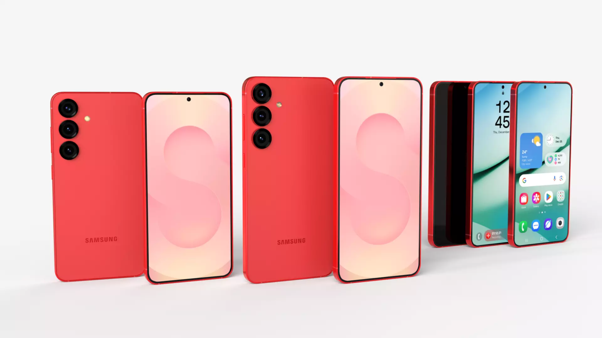 Coralred Samsung Galaxy S25 and S25 Plus 3D model_0