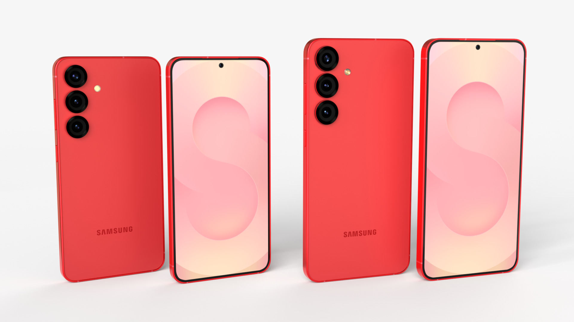 Coralred Samsung Galaxy S25 and S25 Plus 3D model_2