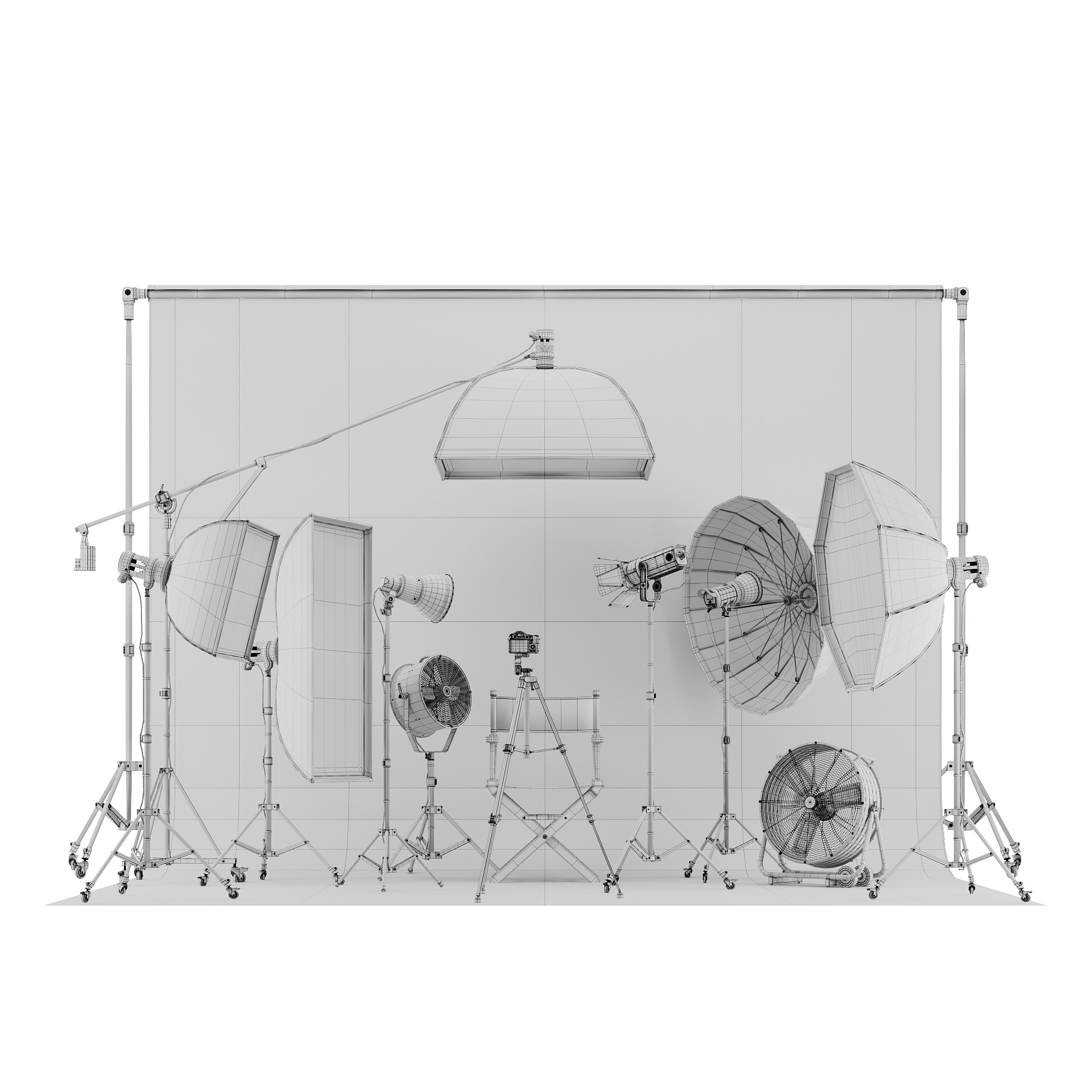 A set of equipment for a photo studio 3D model_34