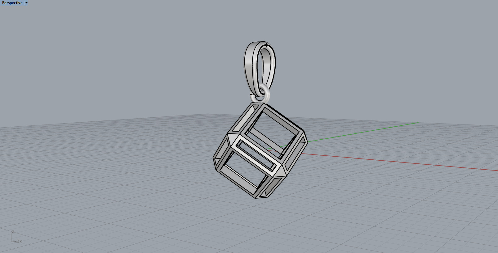Cube pendant model 769 3D print model_8