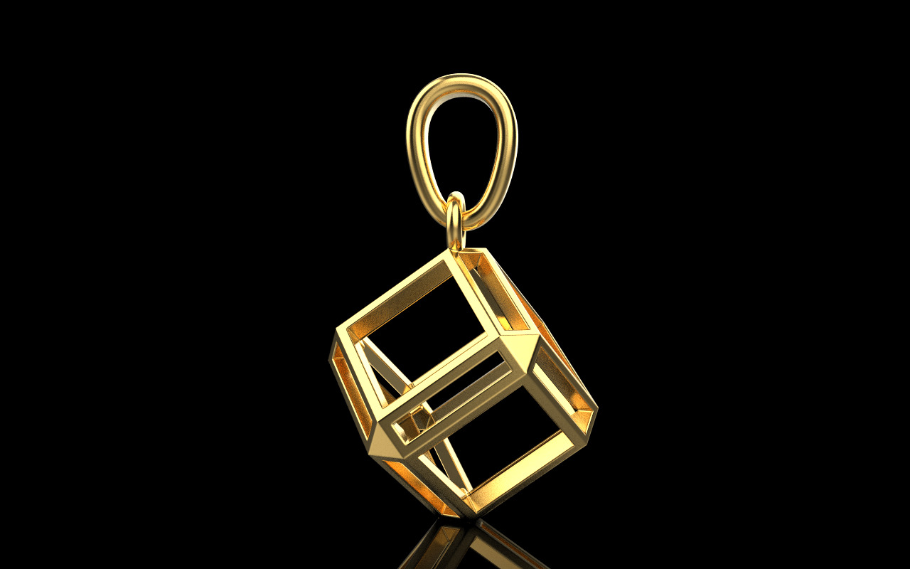 Cube pendant model 769 3D print model_27