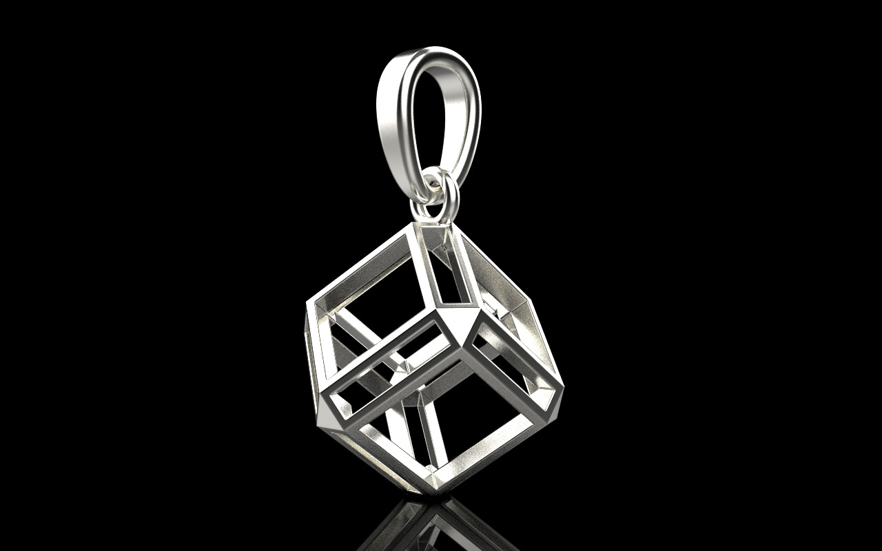 Cube pendant model 769 3D print model_28
