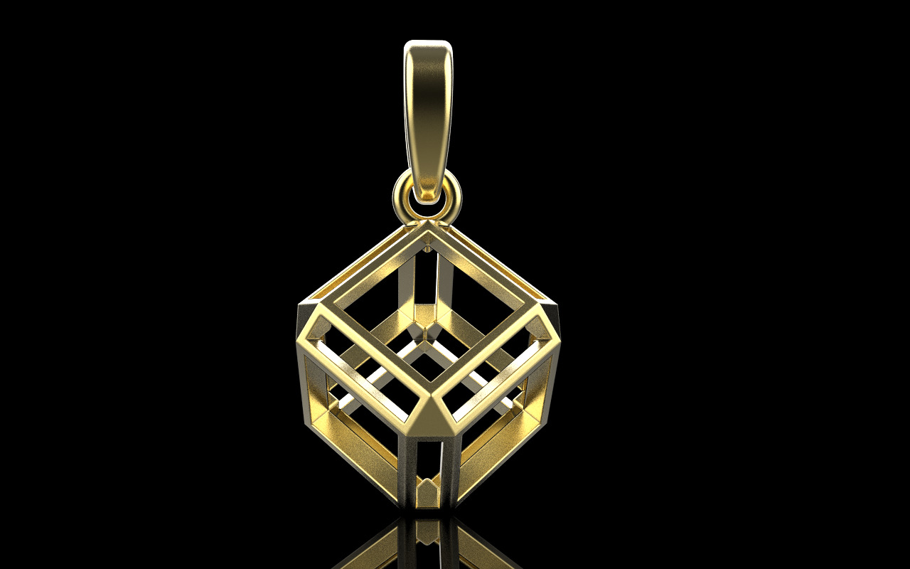 Cube pendant model 769 3D print model_17