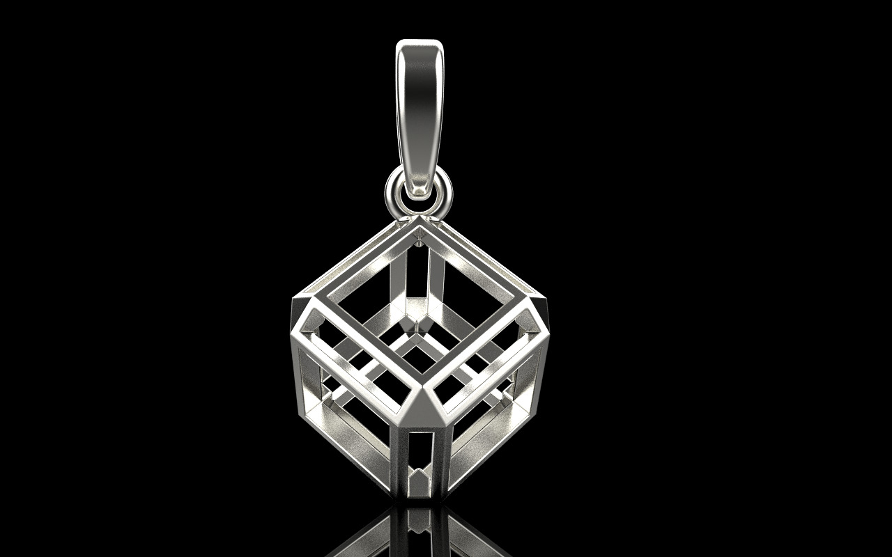 Cube pendant model 769 3D print model_20