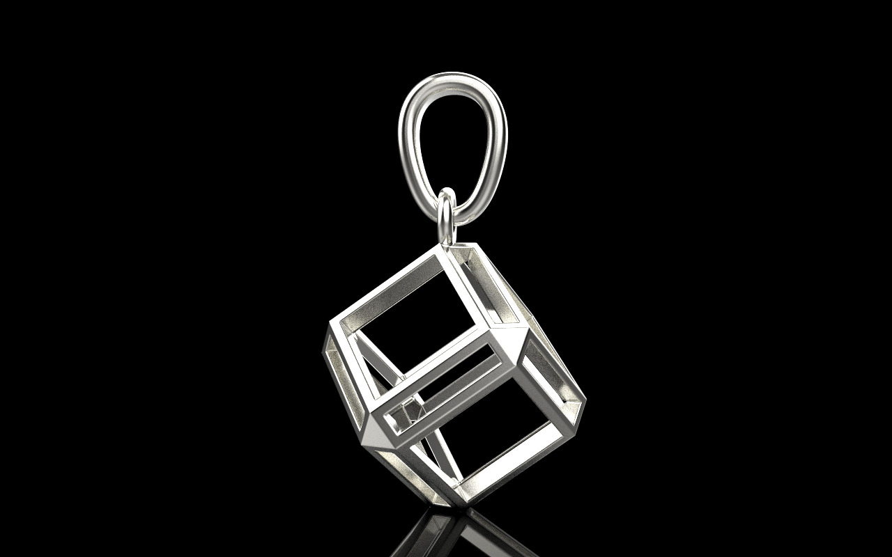 Cube pendant model 769 3D print model_15