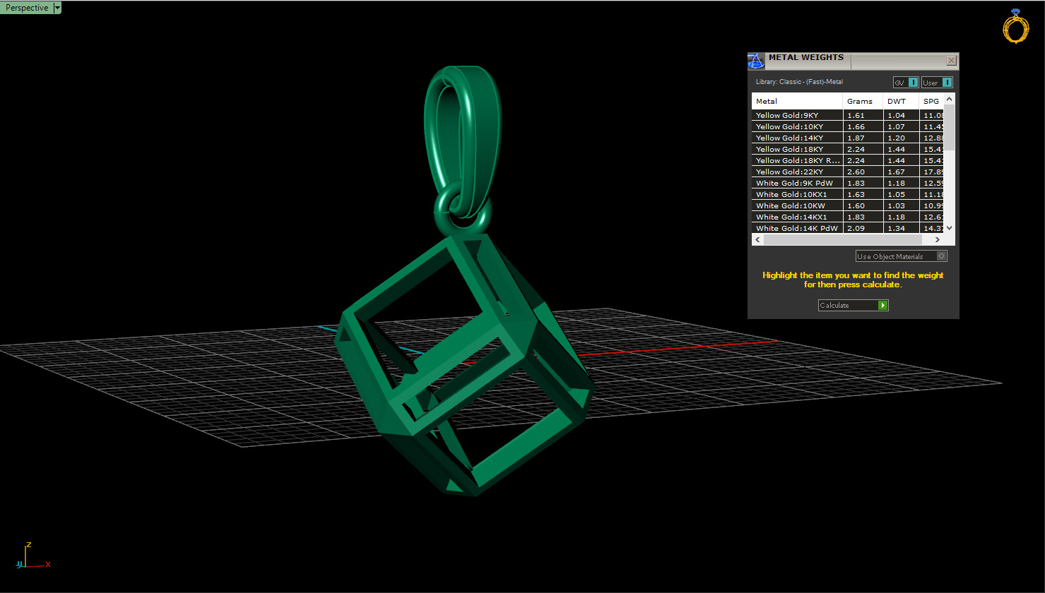 Cube pendant model 769 3D print model_4