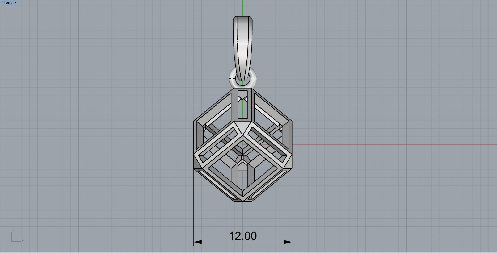 Cube pendant model 769 3D print model_6