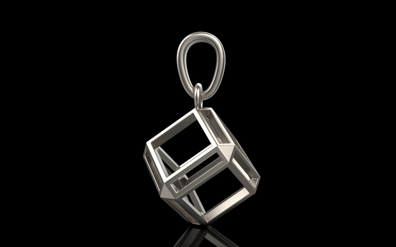 Cube pendant model 769 3D print model_13
