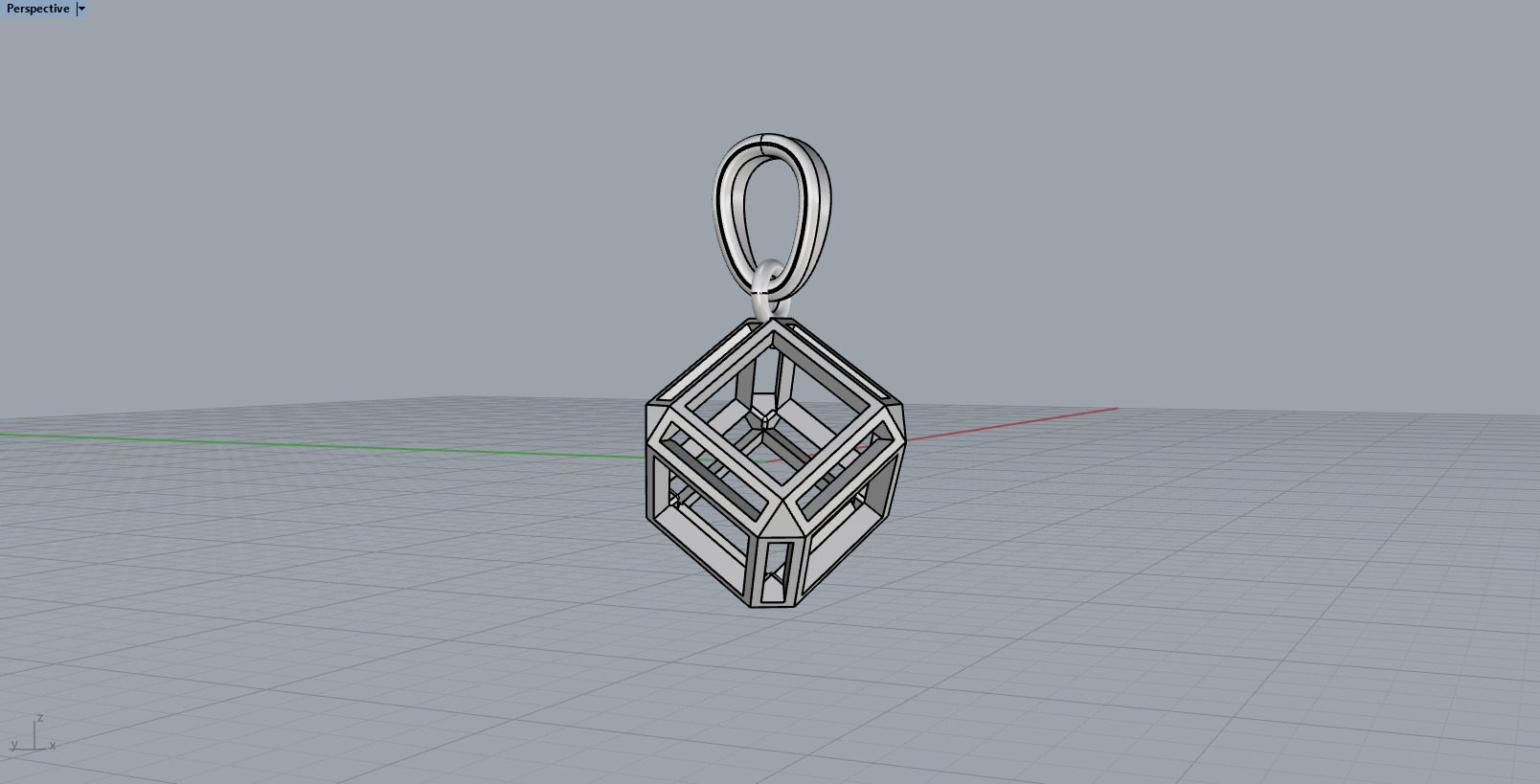 Cube pendant model 769 3D print model_9