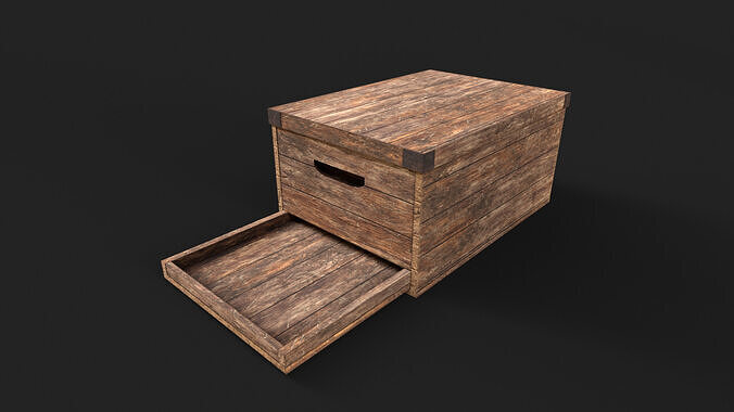 Lowpoly Honey Box Bee Farm PBR Low-poly 3D model 5