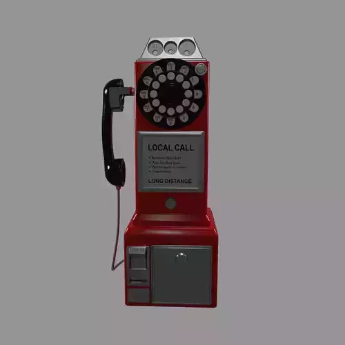 Vintage Dial Pay Phone Low-poly 3D model Low-poly 3D model
