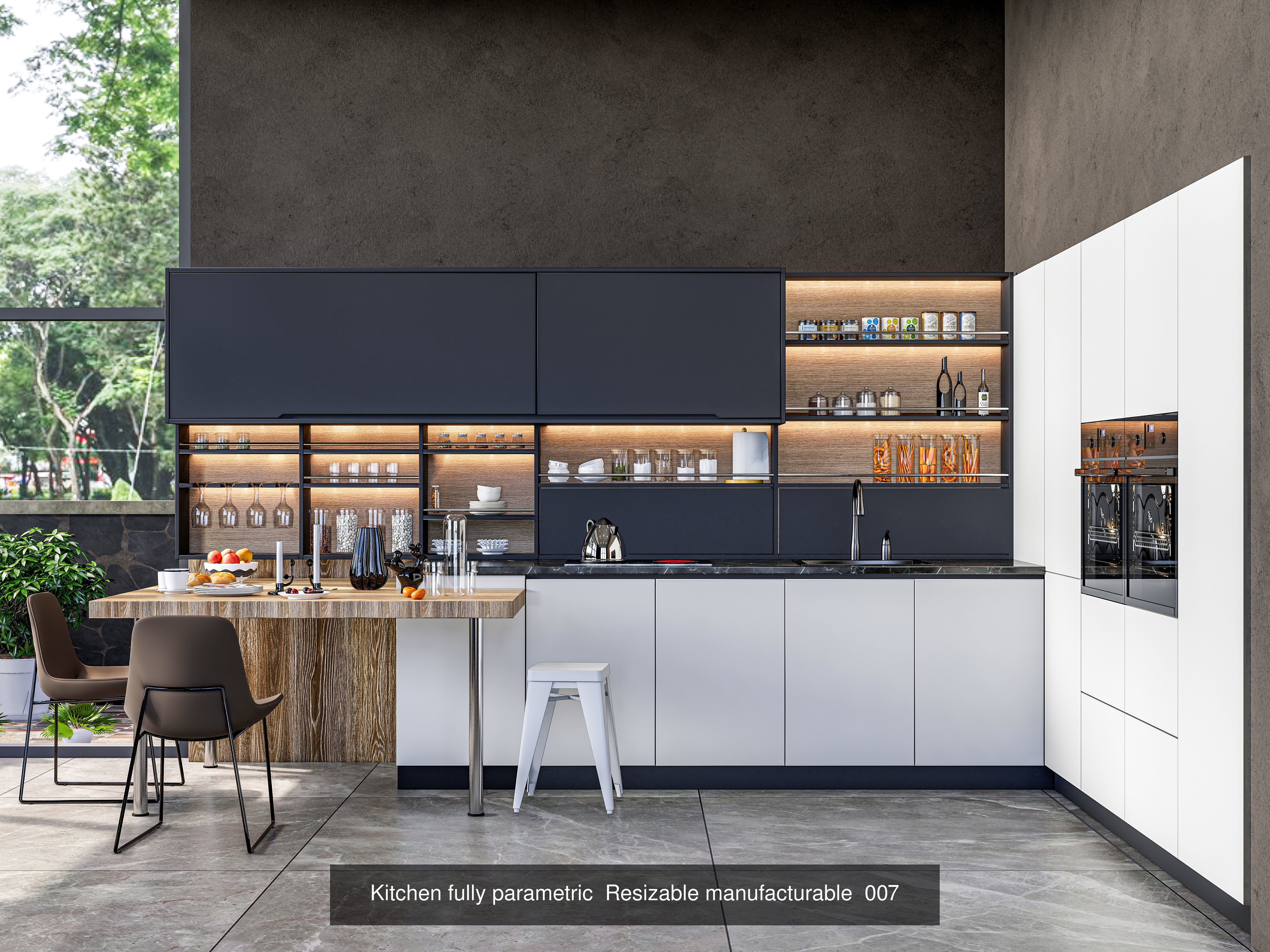 Kitchen parametric Resizable  Collection No 3  of 16 Scenes _22