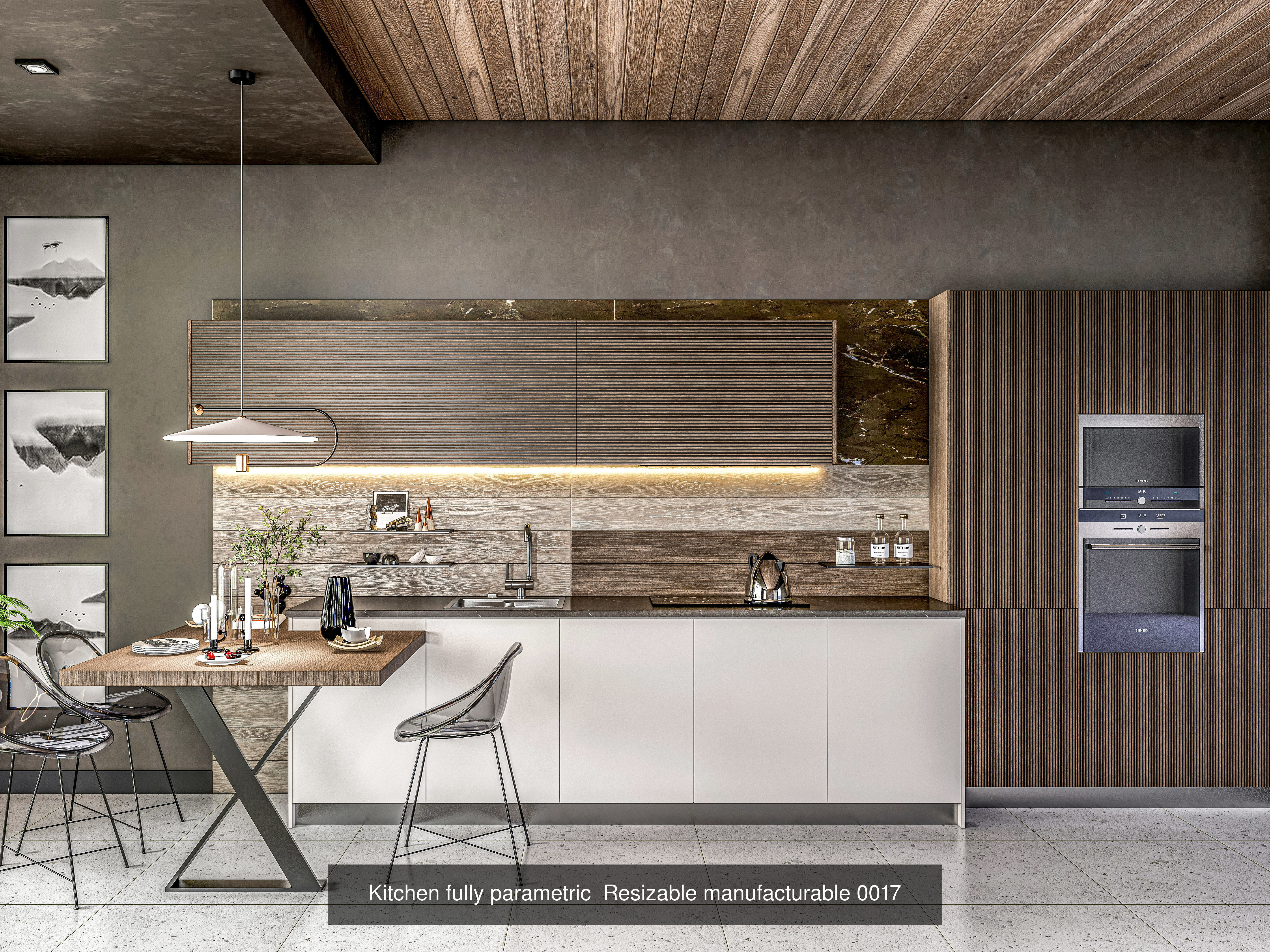 Kitchen parametric Resizable  Collection No 3  of 16 Scenes _28