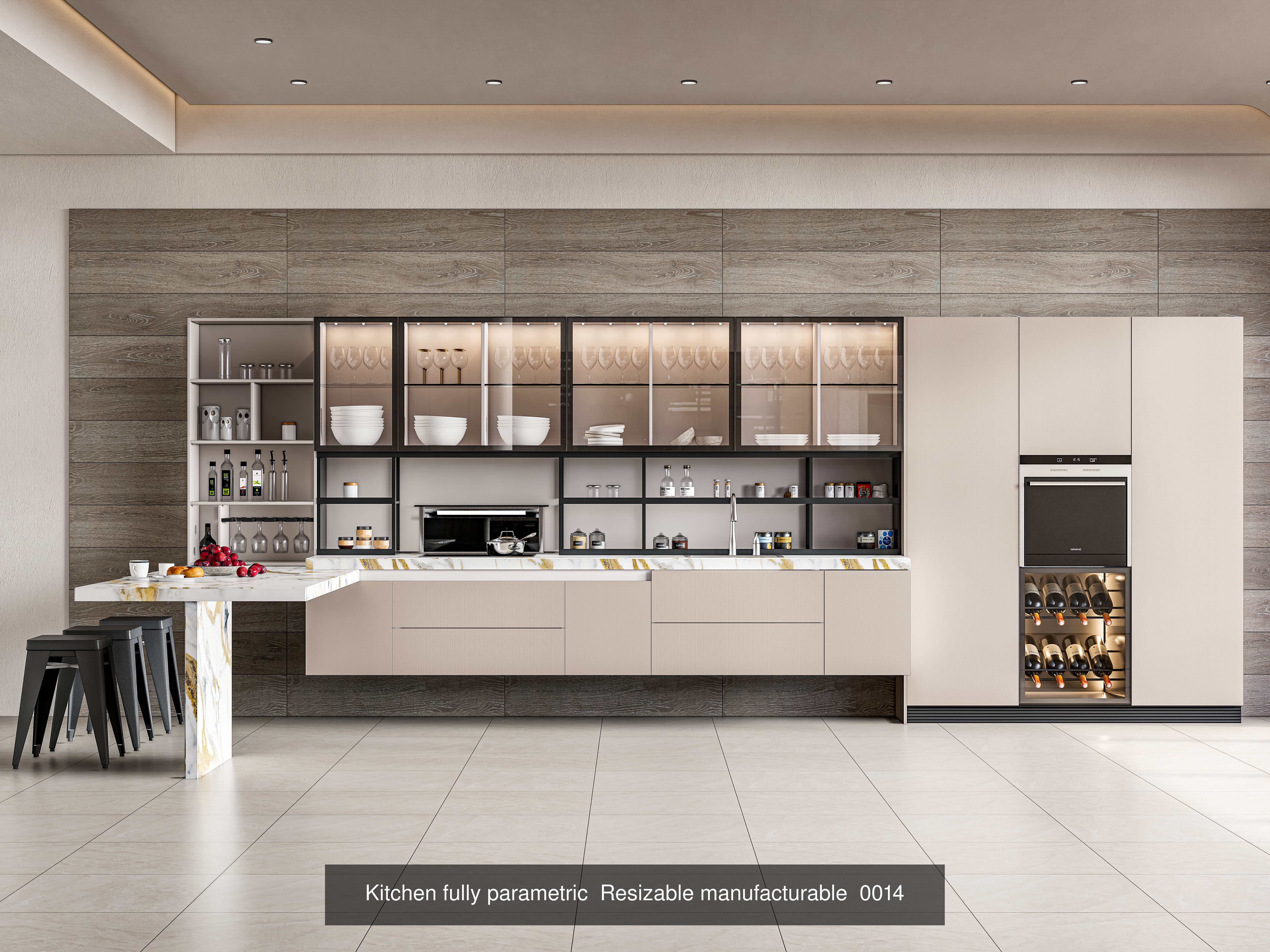 Kitchen parametric Resizable  Collection No 3  of 16 Scenes _24