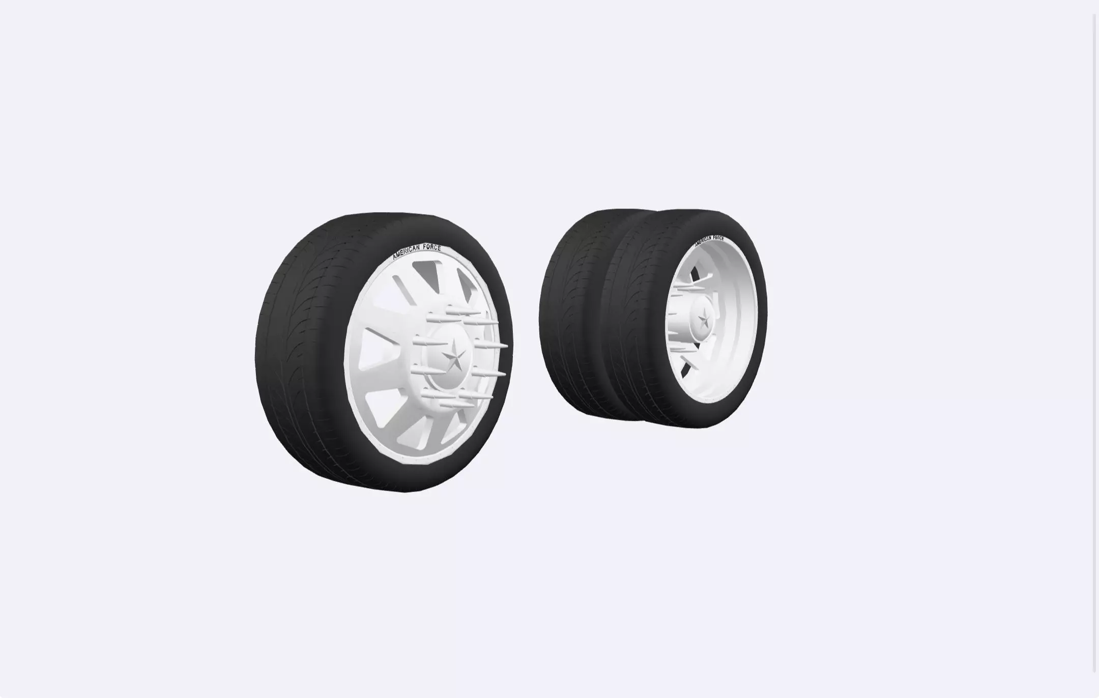 American force dually wheel and tire Free 3D model