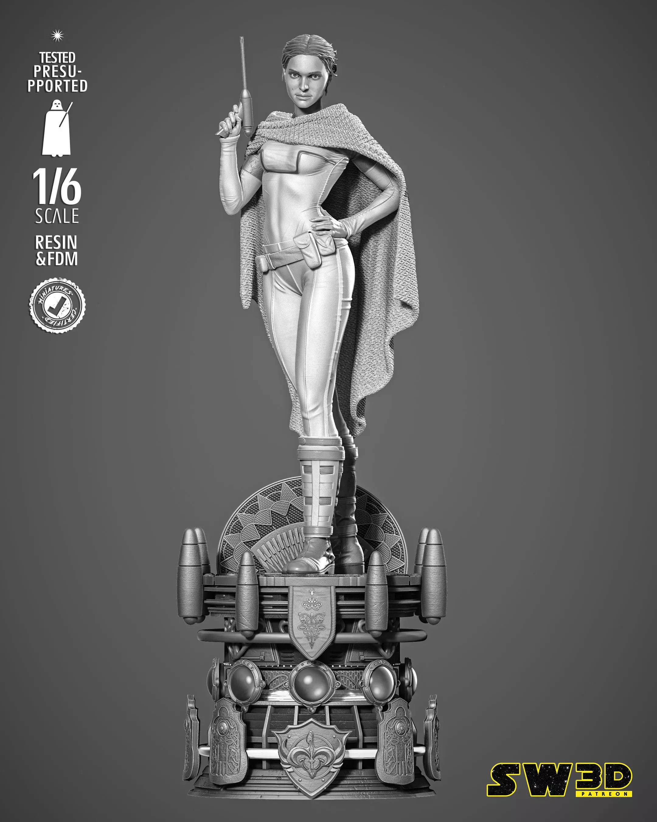 STAR WARS Padme Sculpture 3D print model_0