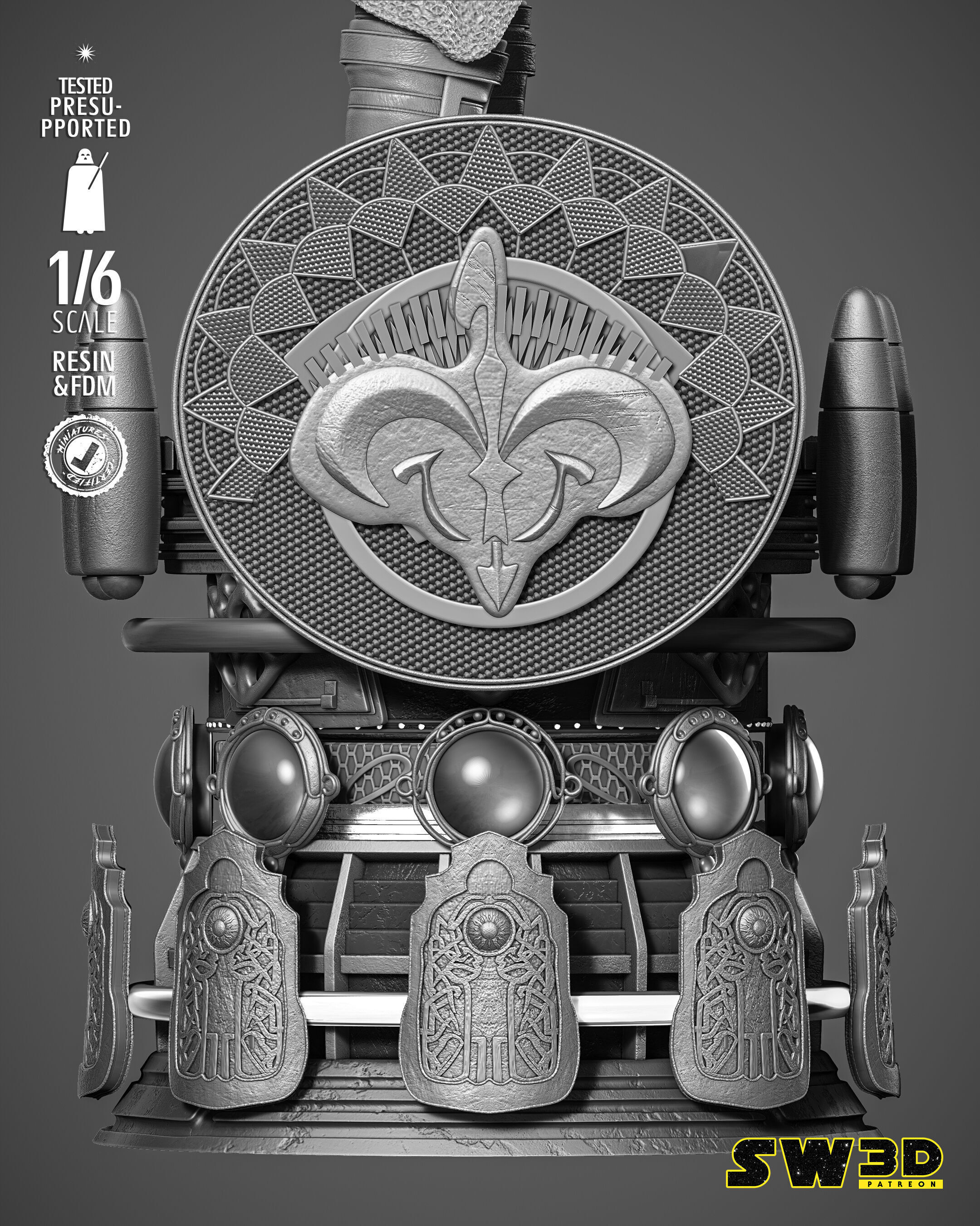 STAR WARS Padme Sculpture 3D print model_49