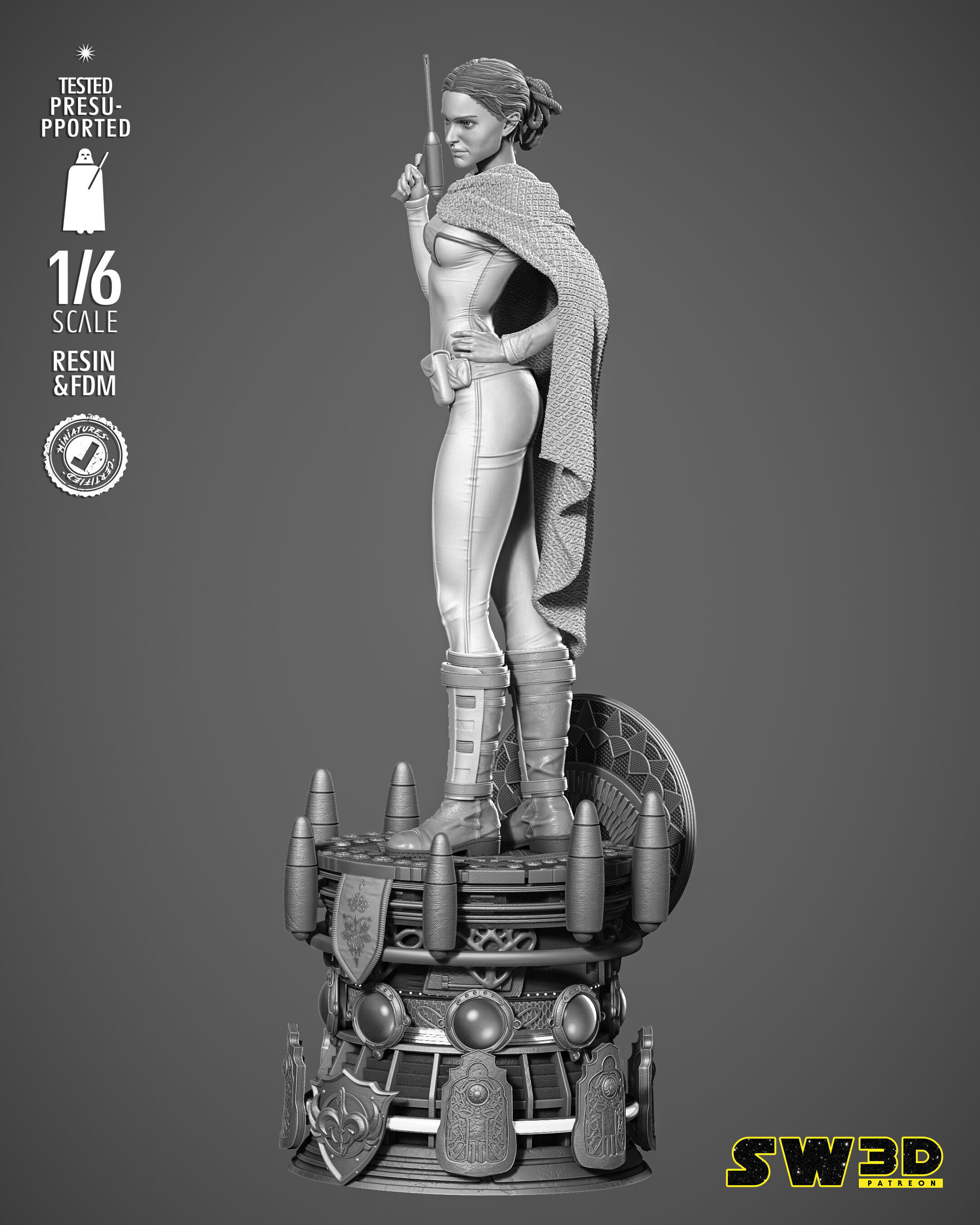 STAR WARS Padme Sculpture 3D print model_25