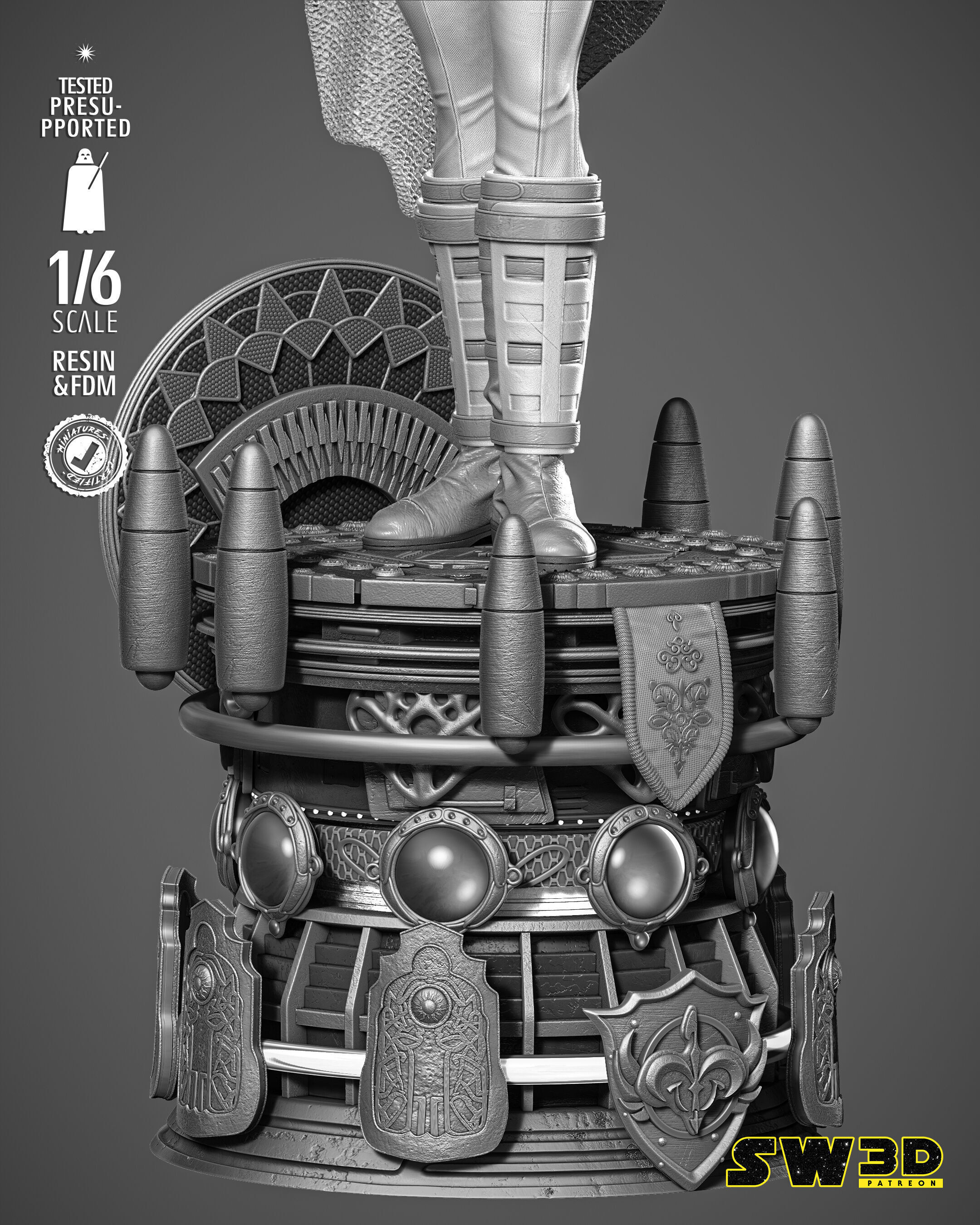 STAR WARS Padme Sculpture 3D print model_16