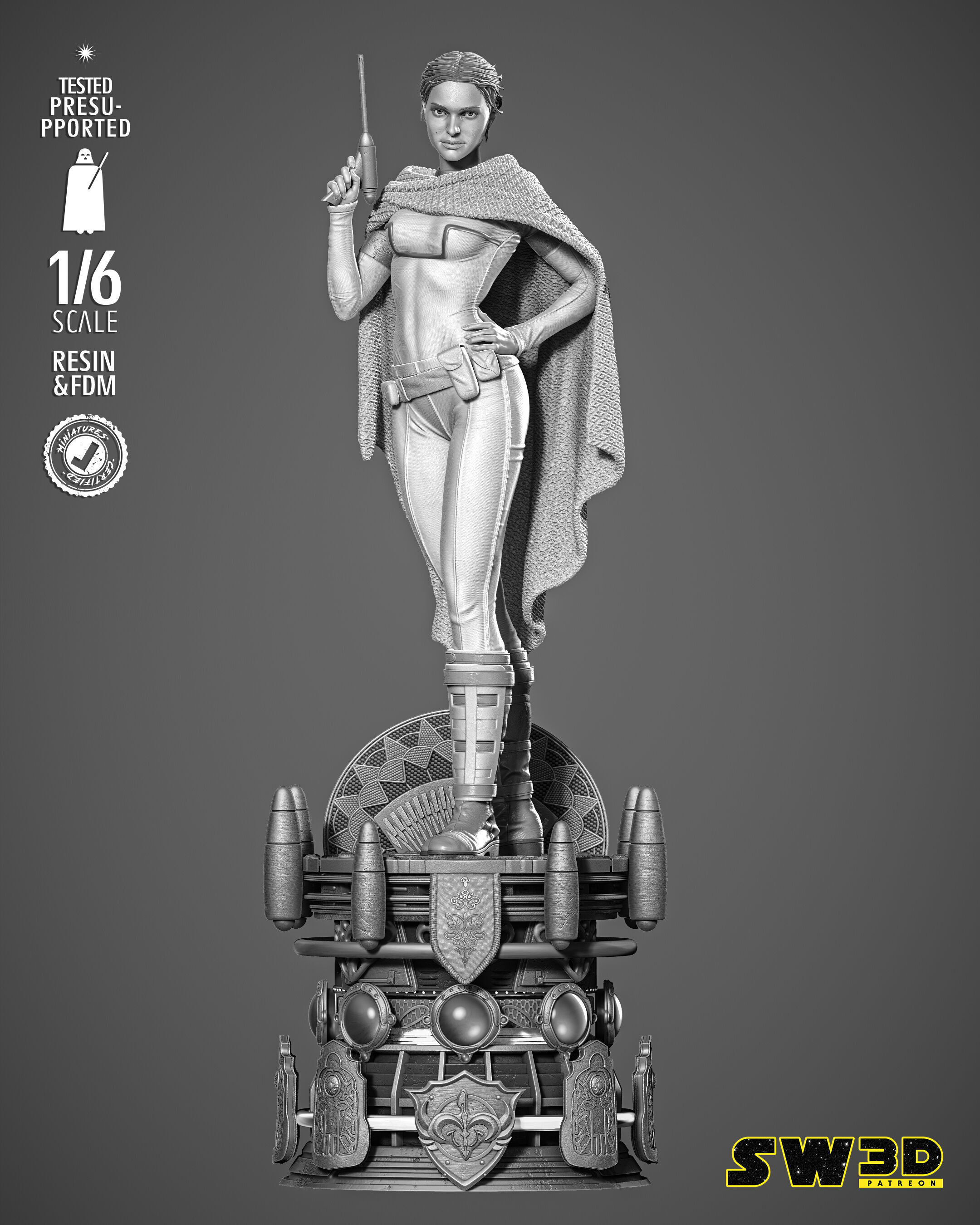 STAR WARS Padme Sculpture 3D print model_32