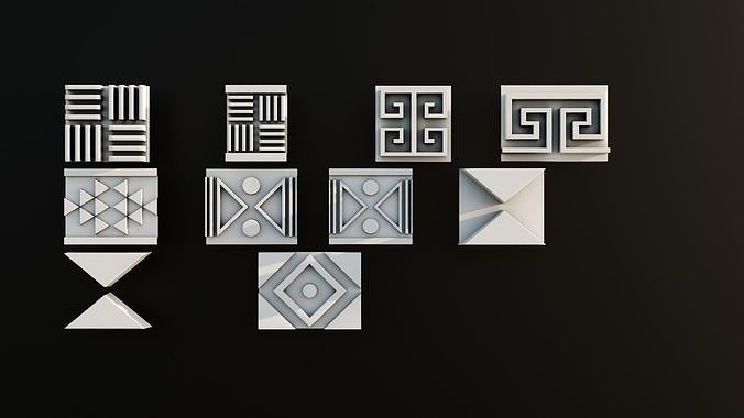 Ornament Pack Vol 31 - Medieval Modern Romanesque 3D model
