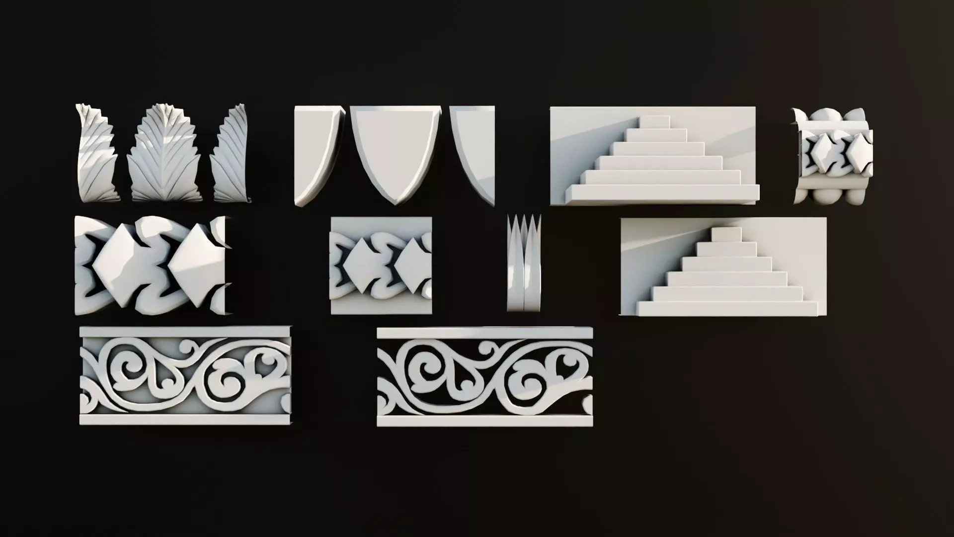 Ornament Pack Vol 29 - Persian Egyptian Roman 3D model_0