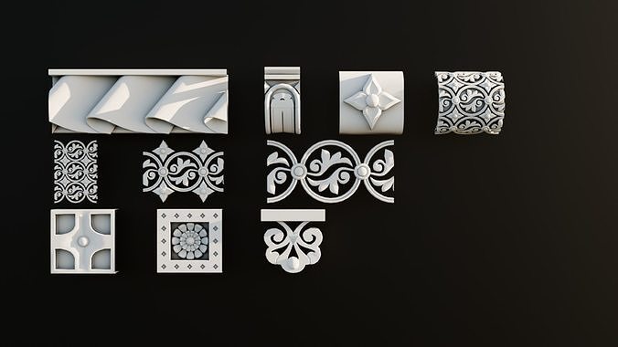 Ornament Pack Vol 28 - Gothic Egyptian Persian 3D model