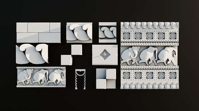 Ornament Pack Vol 27 - Indian Persian  3D model