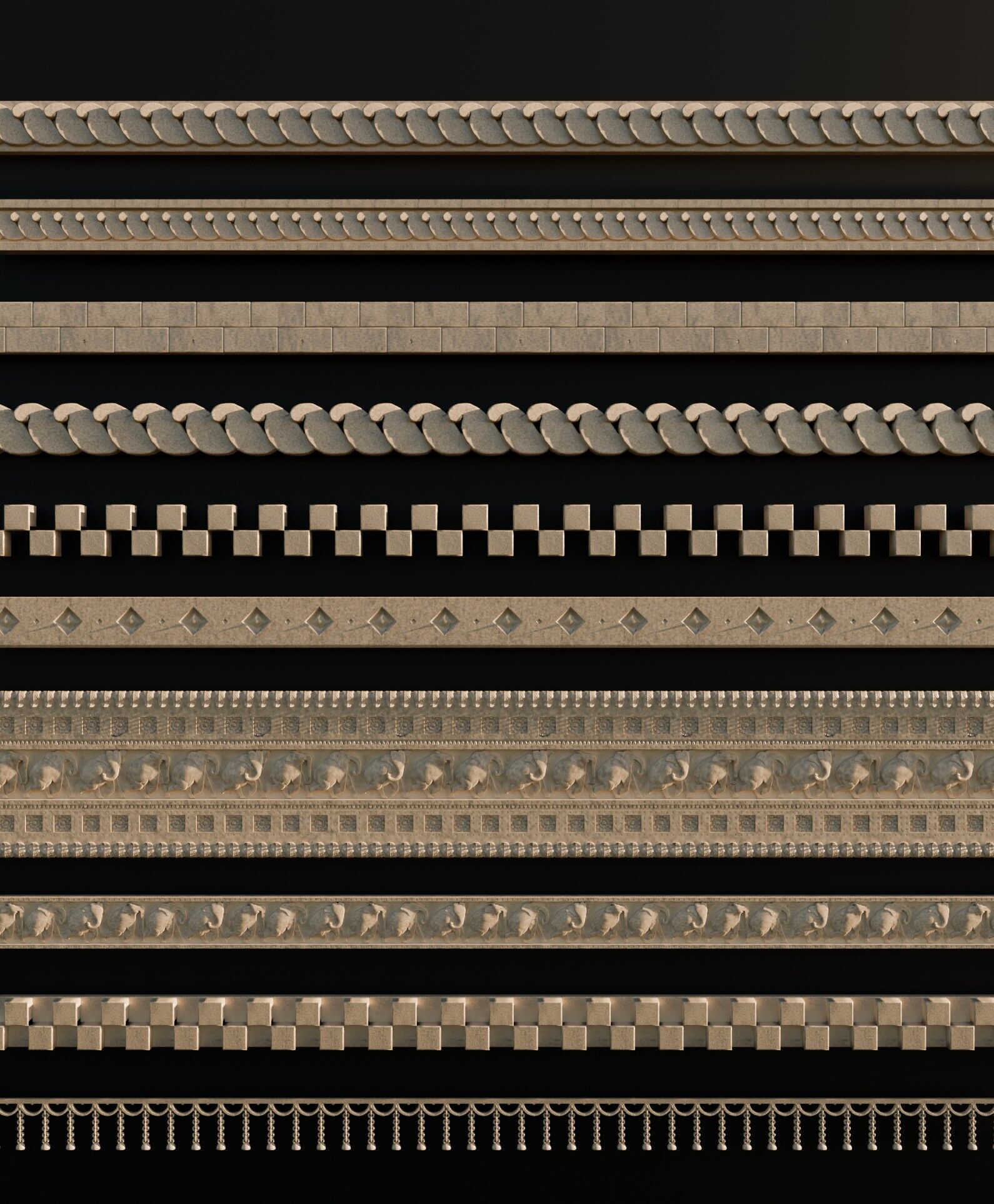 Ornament Pack Vol 27 - Indian Persian 3D model_1