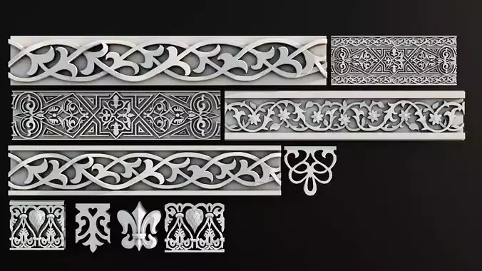 Ornament Pack Vol 25 - Islamic Moorish Medieval 3D model