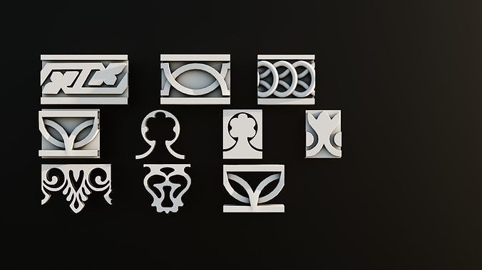Ornament Pack Vol 24 - Renaissance Gothic Medieval 3D model