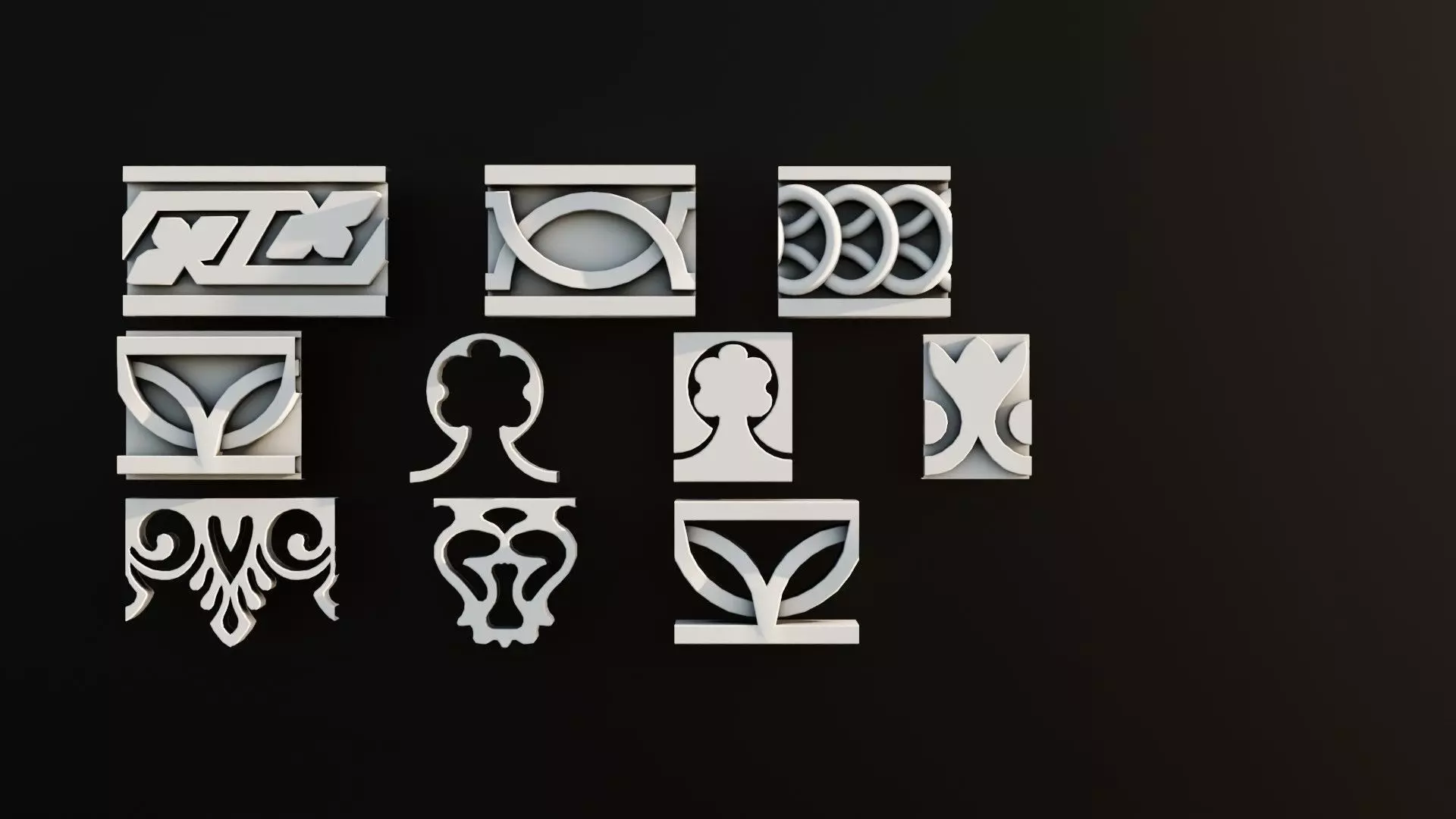 Ornament Pack Vol 24 - Renaissance Gothic Medieval 3D model_0