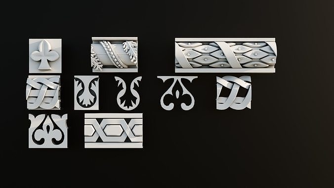 Ornament Pack Vol 23 - Islamic Medieval Gothic 3D model