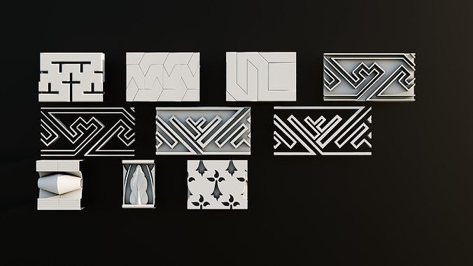 Ornament Pack Vol 21 - Baroque Greece Modern 3D model