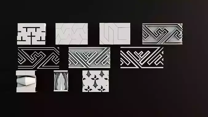 Ornament Pack Vol 21 - Baroque Greece Modern