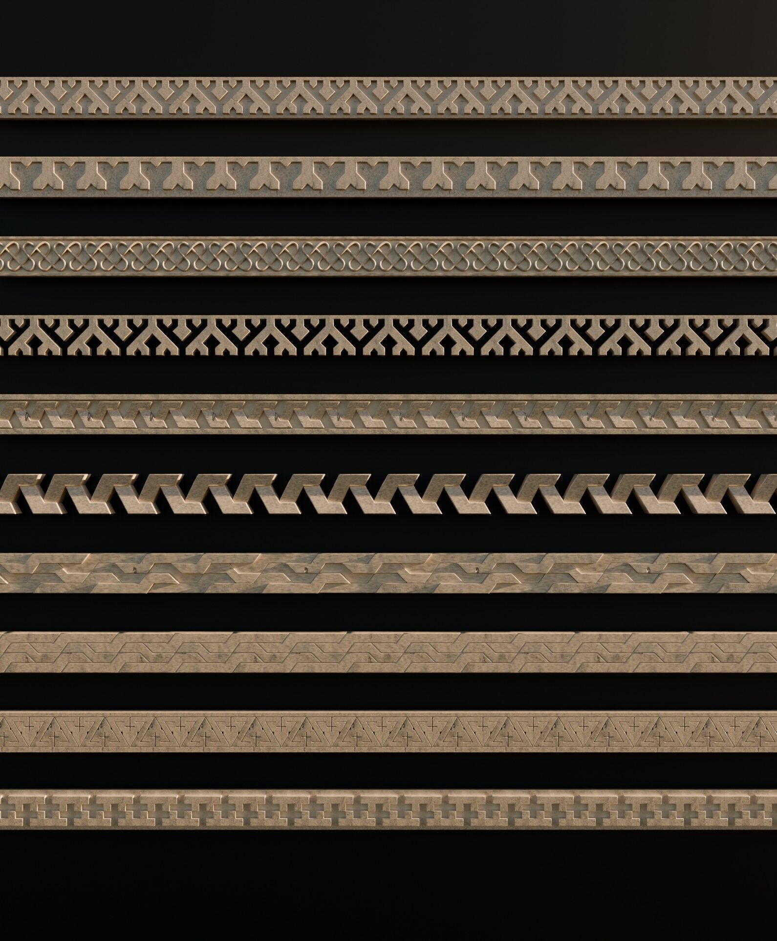 Ornament Pack Vol 20 - Medieval Gothic Romanesque 3D model_1