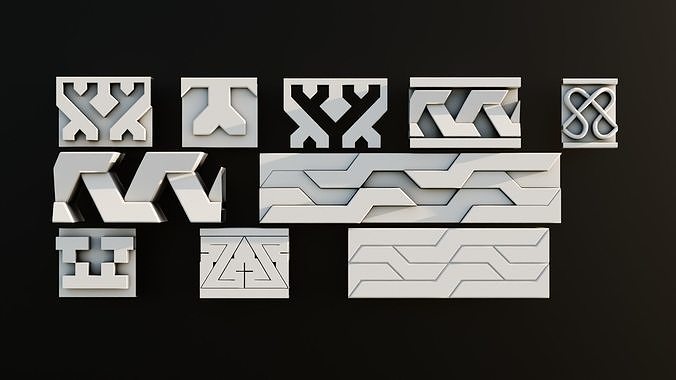 Ornament Pack Vol 20 - Medieval Gothic Romanesque 3D model