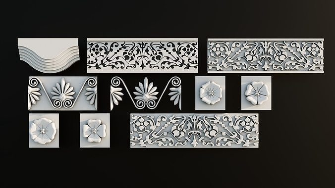 Ornament Pack Vol 18 - Decorative Flora 3D model
