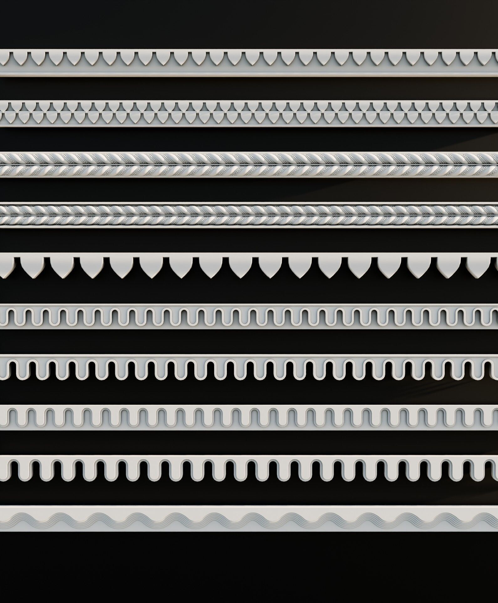 Ornament Pack Vol 17 - Baroque Romanesque Gothic 3D model_2