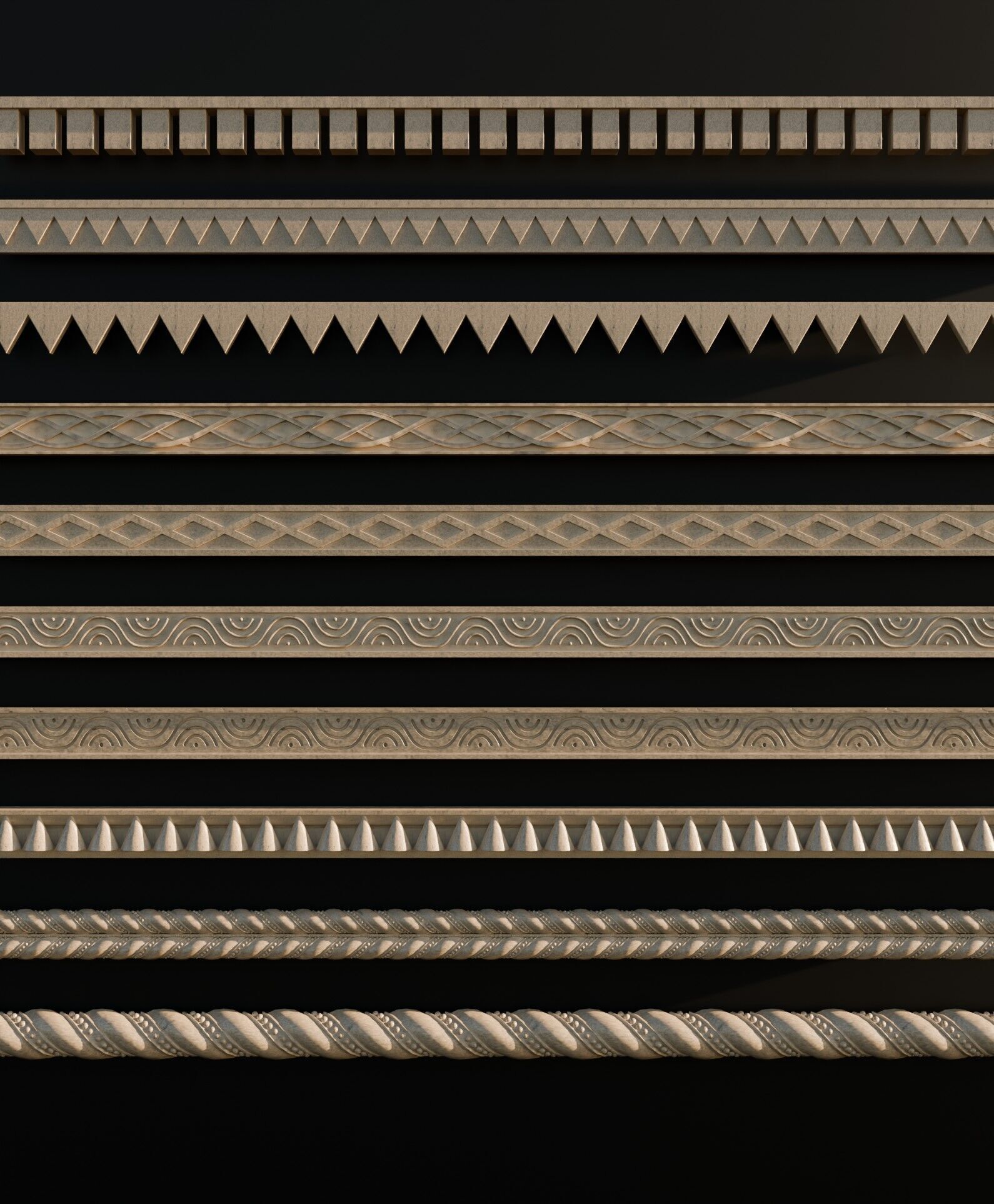 Ornament Pack Vol 16 - Gothic Baroquie Islamic  3D model_1