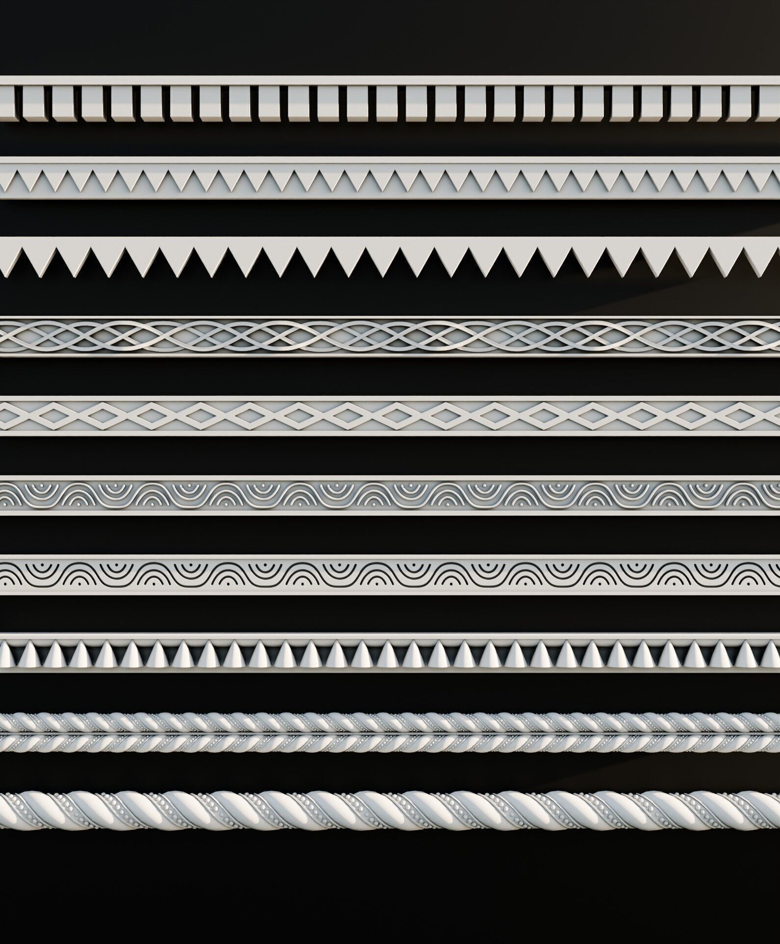 Ornament Pack Vol 16 - Gothic Baroquie Islamic  3D model_2