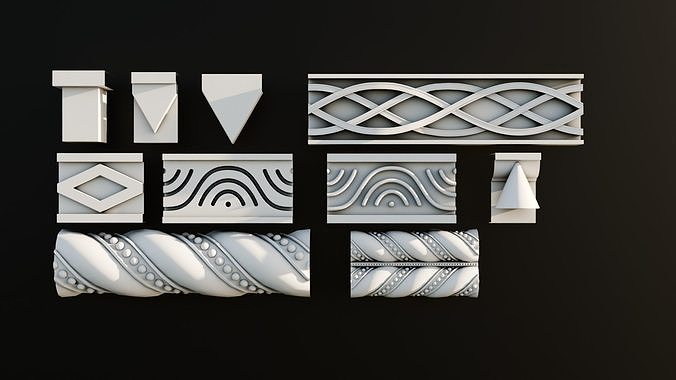 Ornament Pack Vol 16 - Gothic Baroquie Islamic  3D model