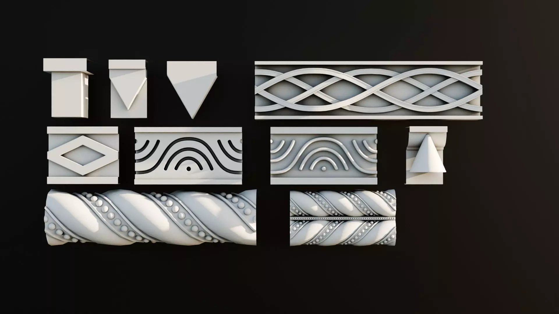 Ornament Pack Vol 16 - Gothic Baroquie Islamic  3D model_0