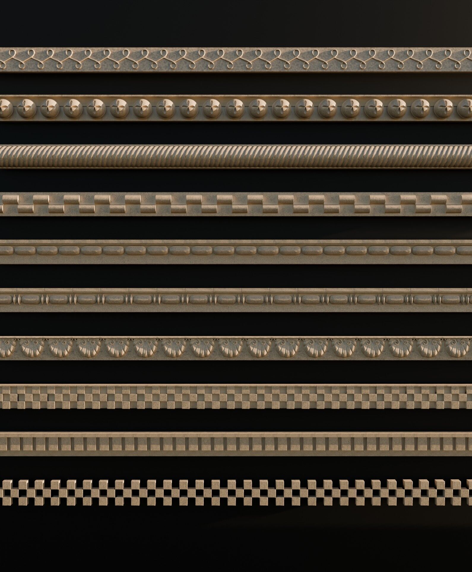 Ornament Pack Vol 15 - Medieval Baroque Gothic 3D model_1