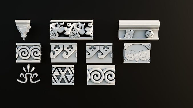 Ornament Pack Vol 12 - Greek Decorative 3D model