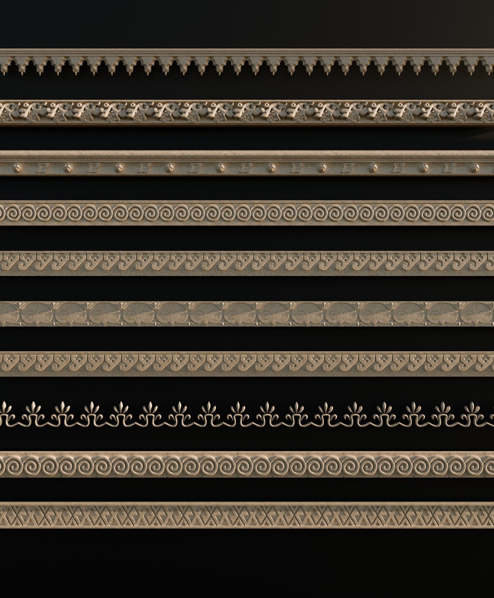 Ornament Pack Vol 12 - Greek Decorative 3D model_1